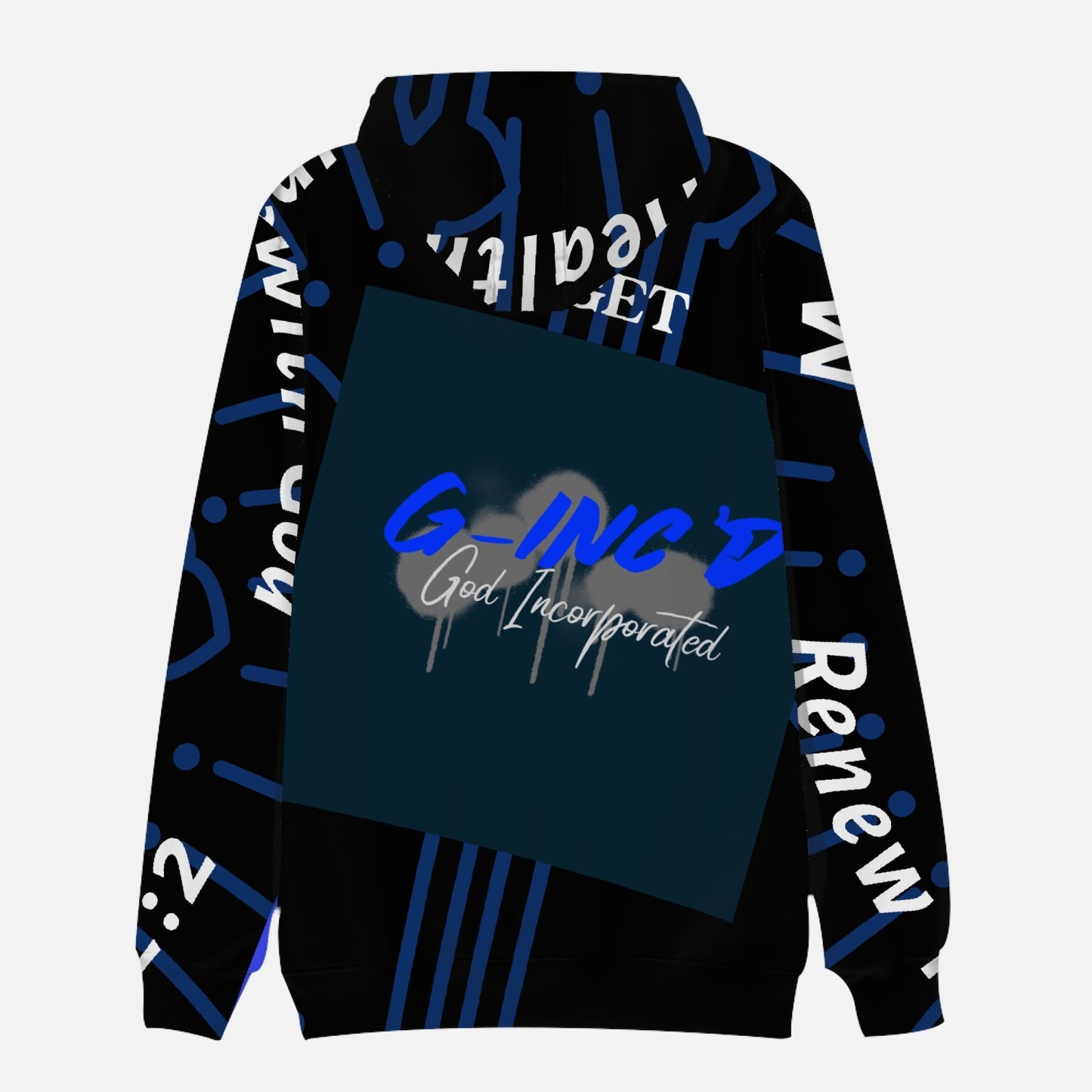 G-Inc'd Round Collar Hoodie Blue