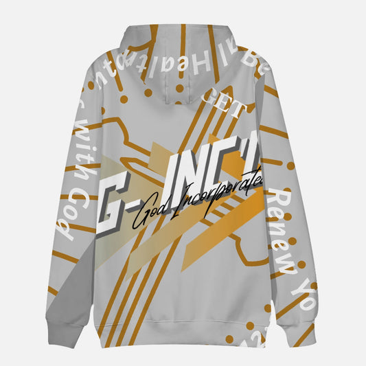 G-Inc'd Round Collar Hoodie Gray