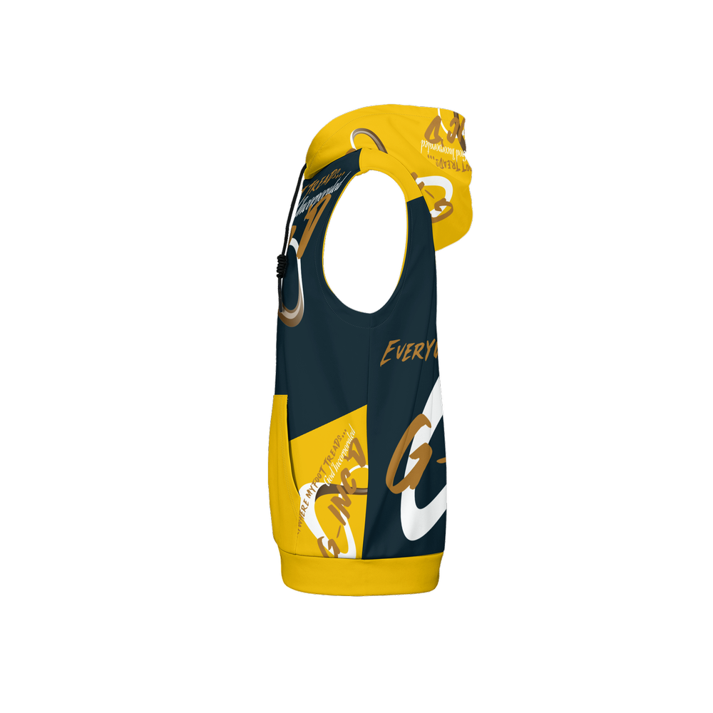 G-Inc'd Unisex Sleeveless Pullover Hoodie Yellow