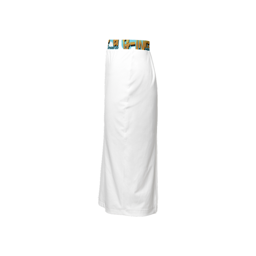 G-Inc'd  Back Split Pencil Skirt White