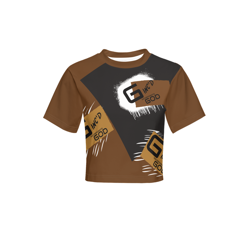 G-Inc'd Women’s Cropped T-Shirt Brown