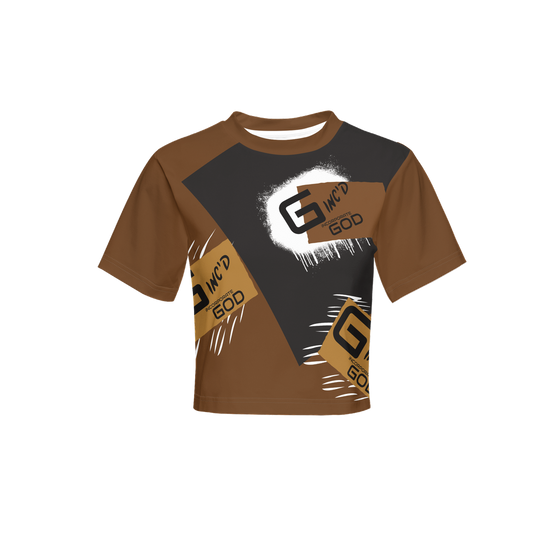 G-Inc'd Women’s Cropped T-Shirt Brown