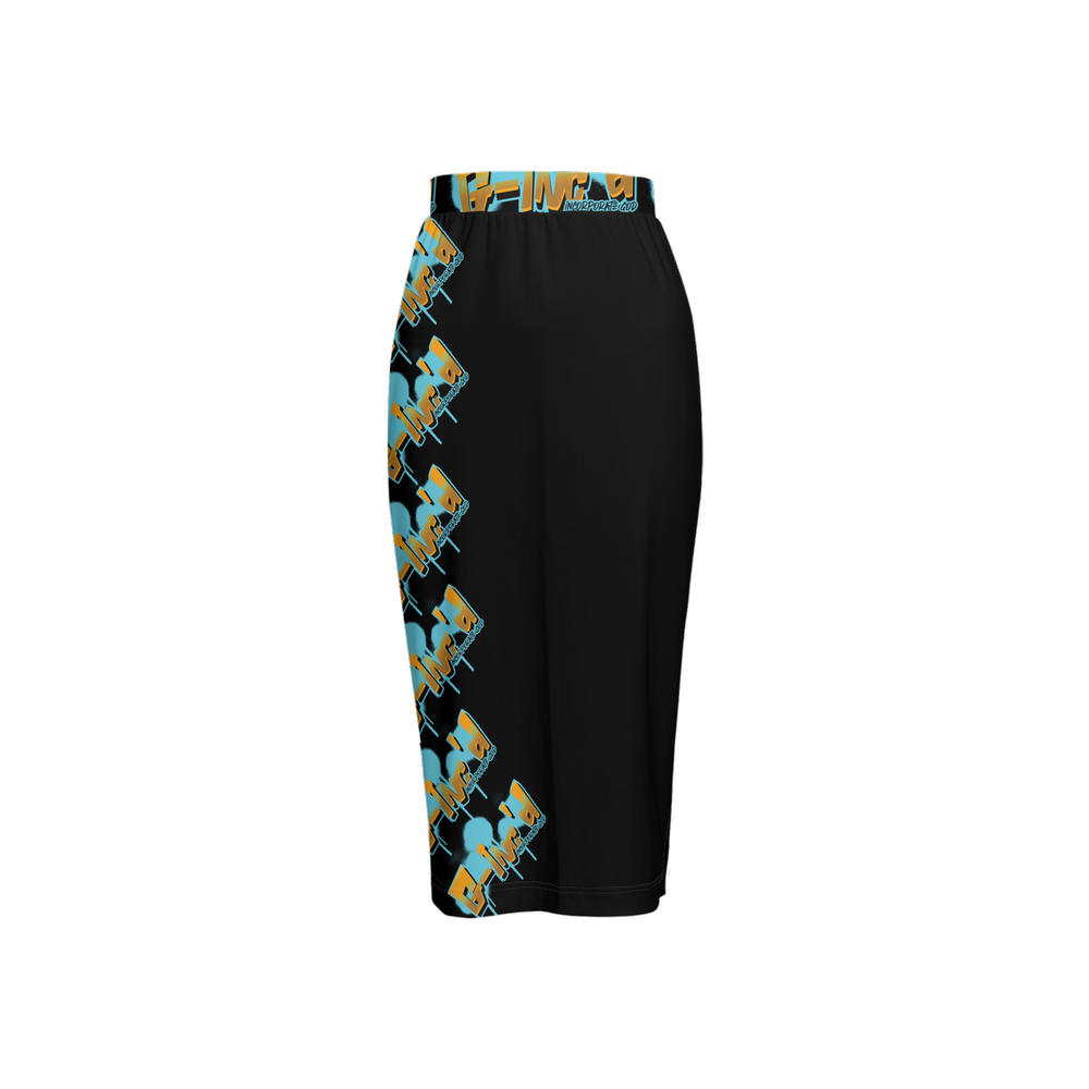 G-Inc'd  Back Split Pencil Skirt Black
