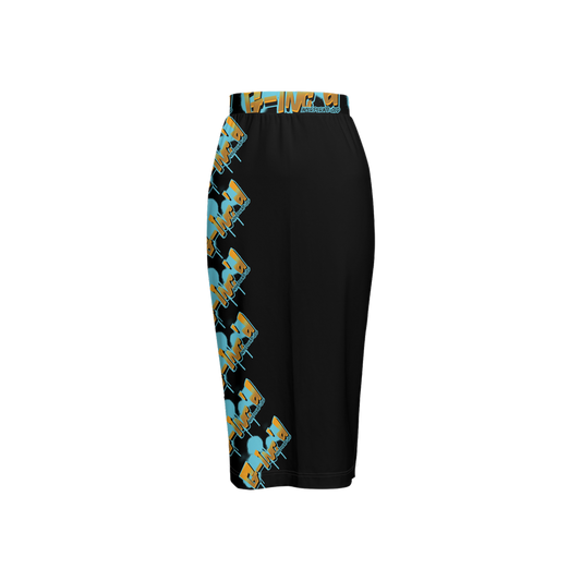 G-Inc'd  Back Split Pencil Skirt Black