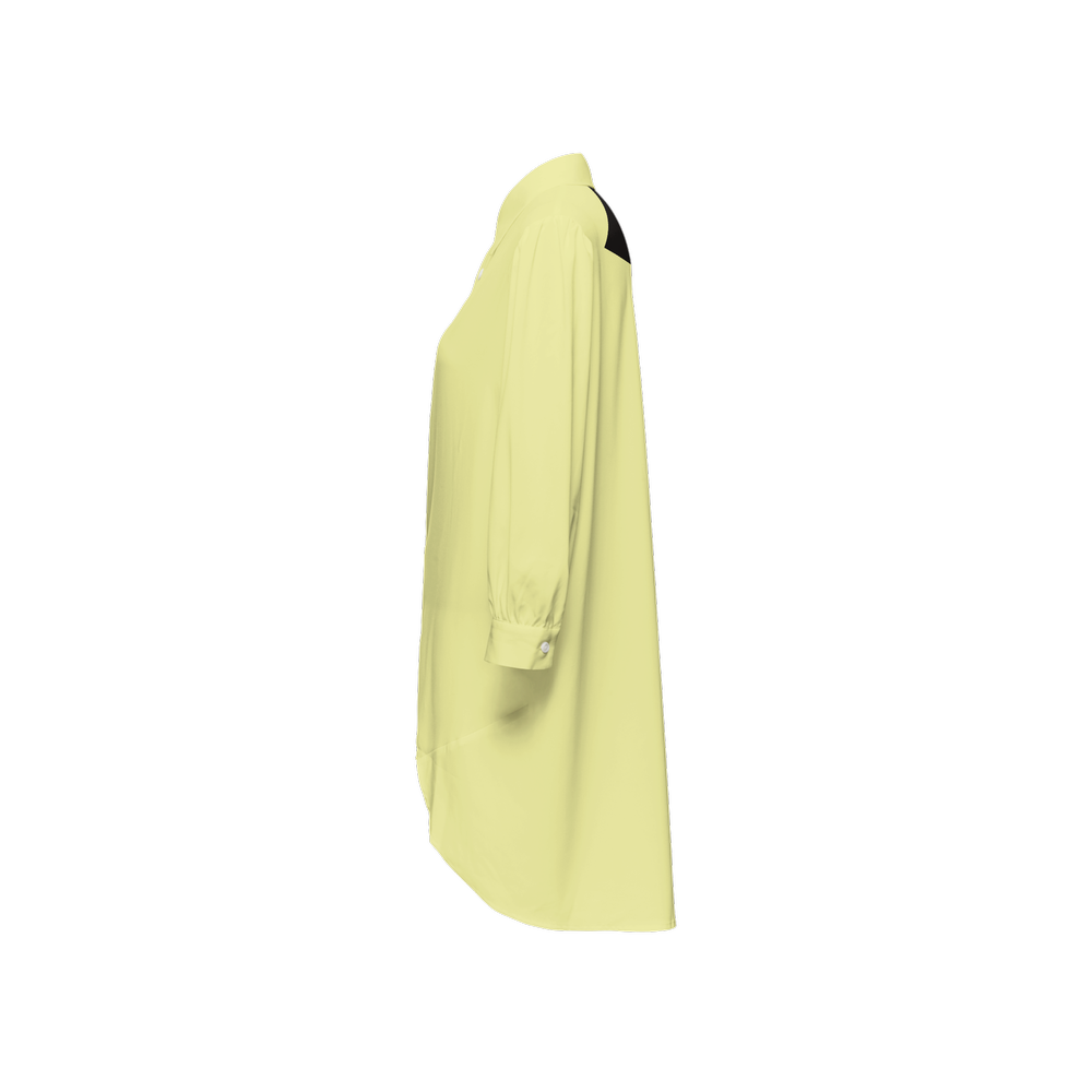 G-Inc'd High-Low Long-Sleeve Hem Shirt Yellow