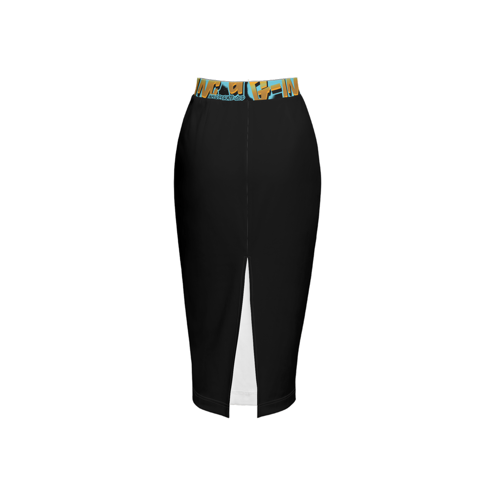 G-Inc'd  Back Split Pencil Skirt Black