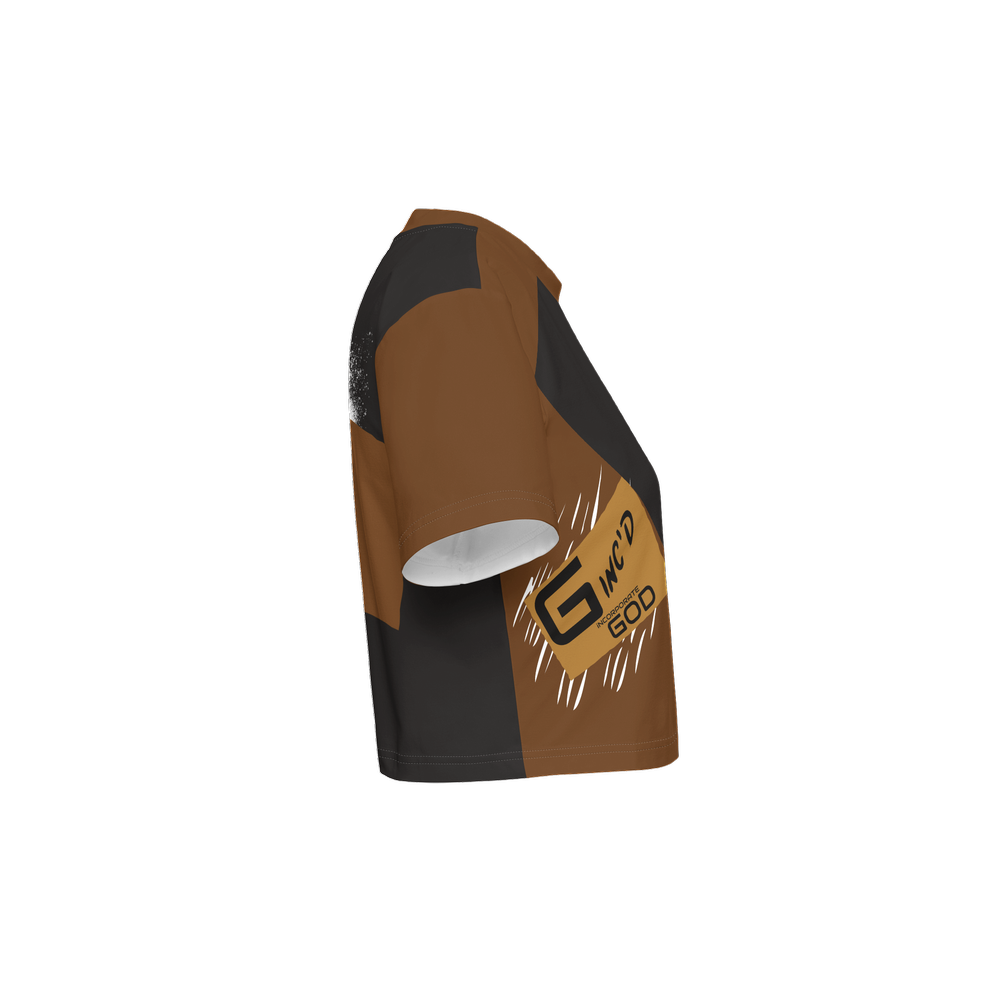 G-Inc'd Women’s Cropped T-Shirt Brown