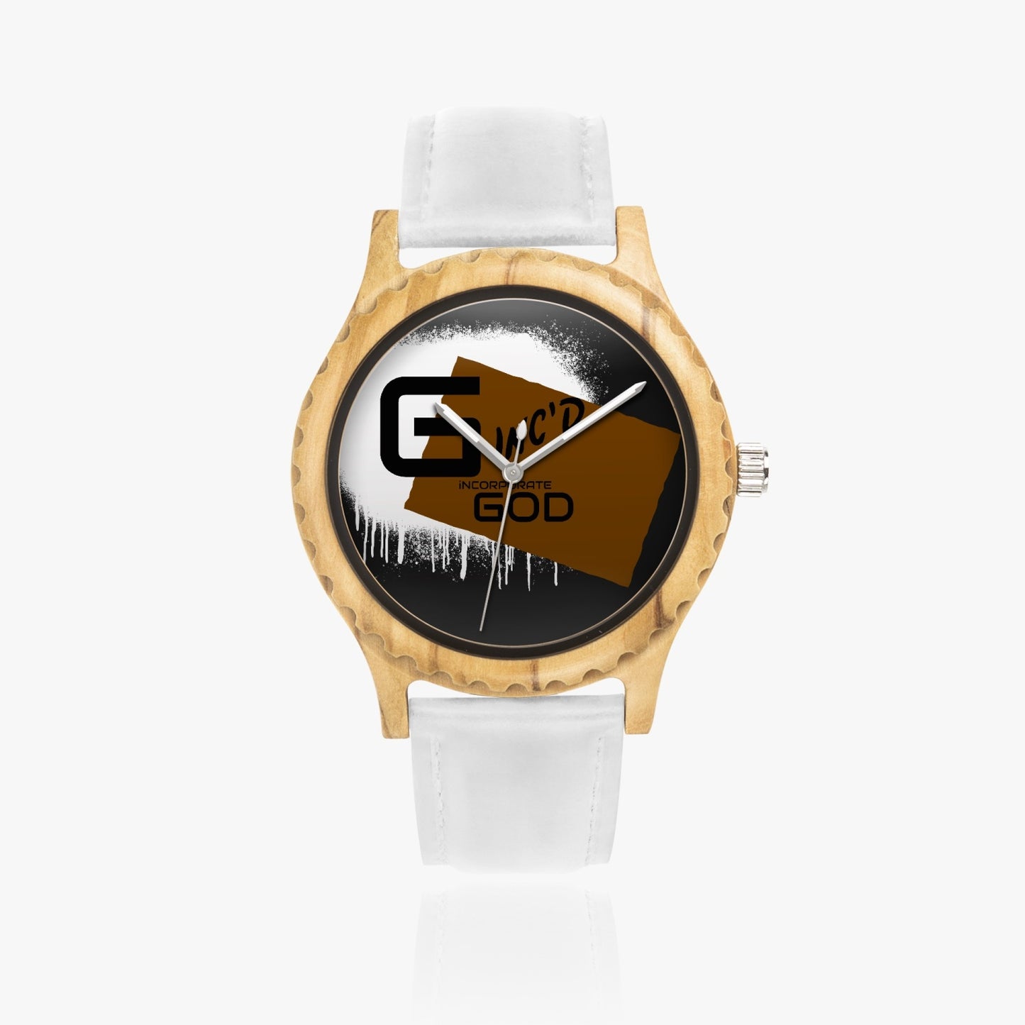 Italian Olive Lumber Wooden Watch - Leather Strap