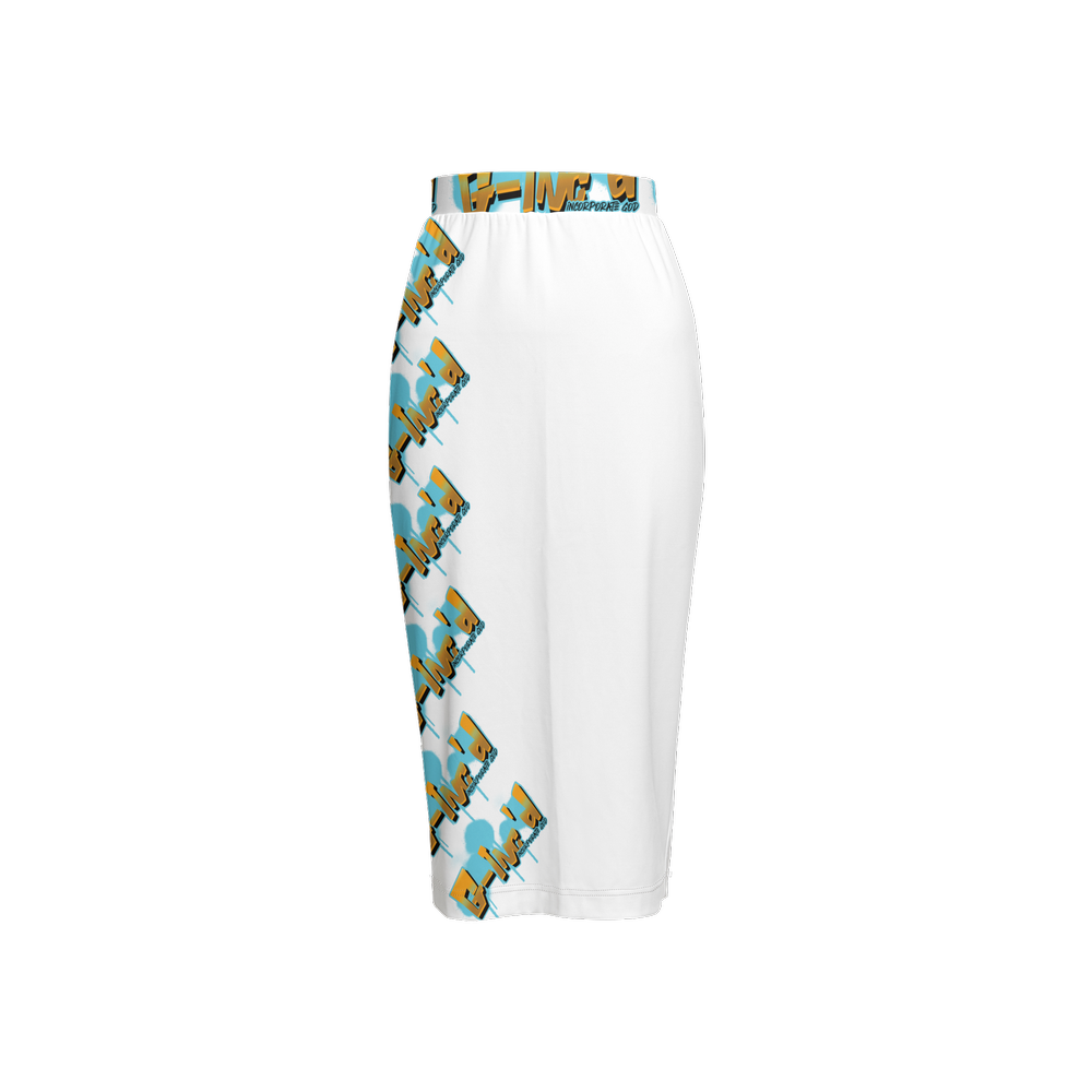 G-Inc'd  Back Split Pencil Skirt White