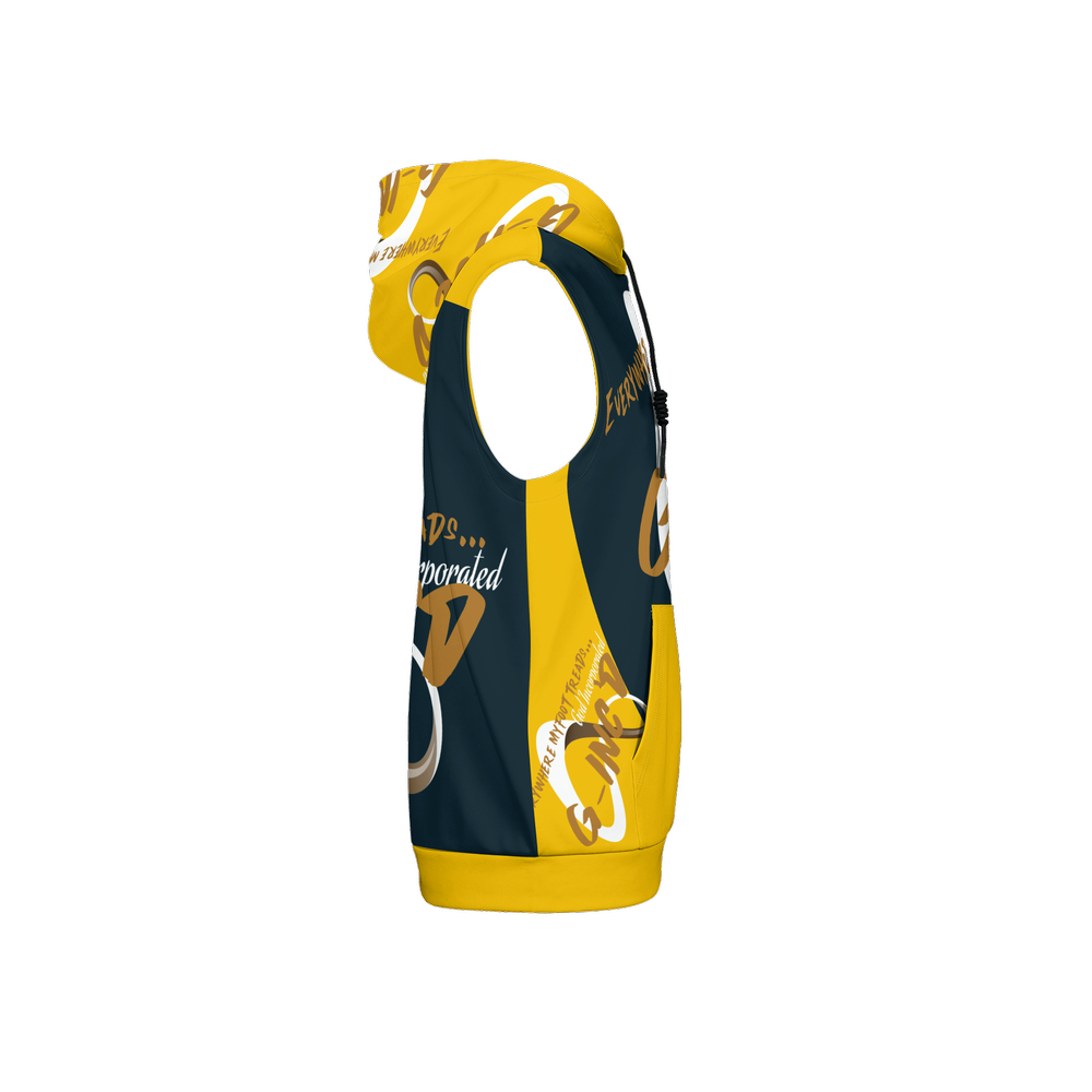 G-Inc'd Unisex Sleeveless Pullover Hoodie Yellow