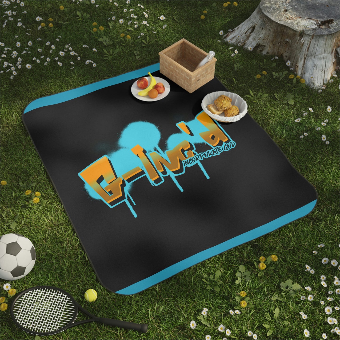 The G- Inc'd Picnic Blanket Turquoise