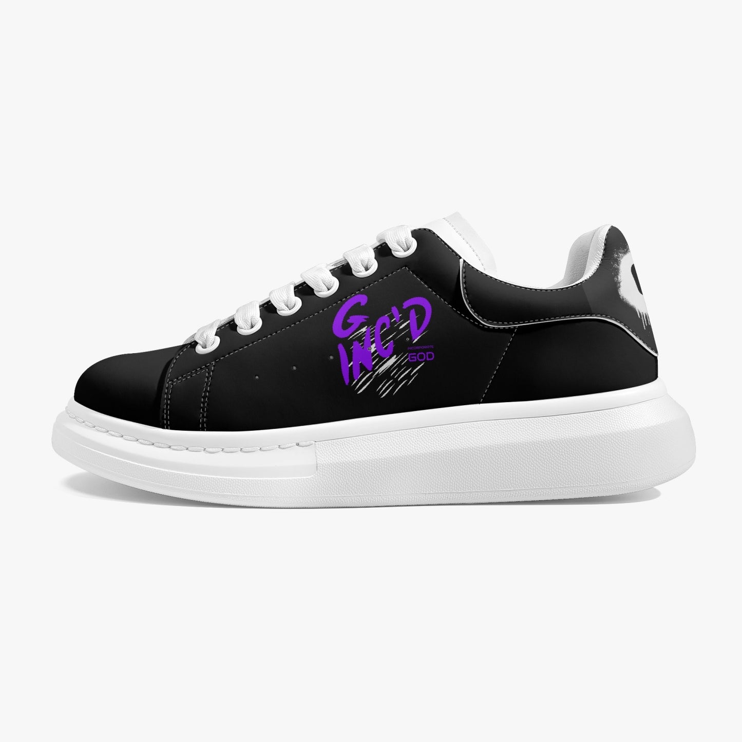 G-Inc'd Black/Purple Leather Steppers