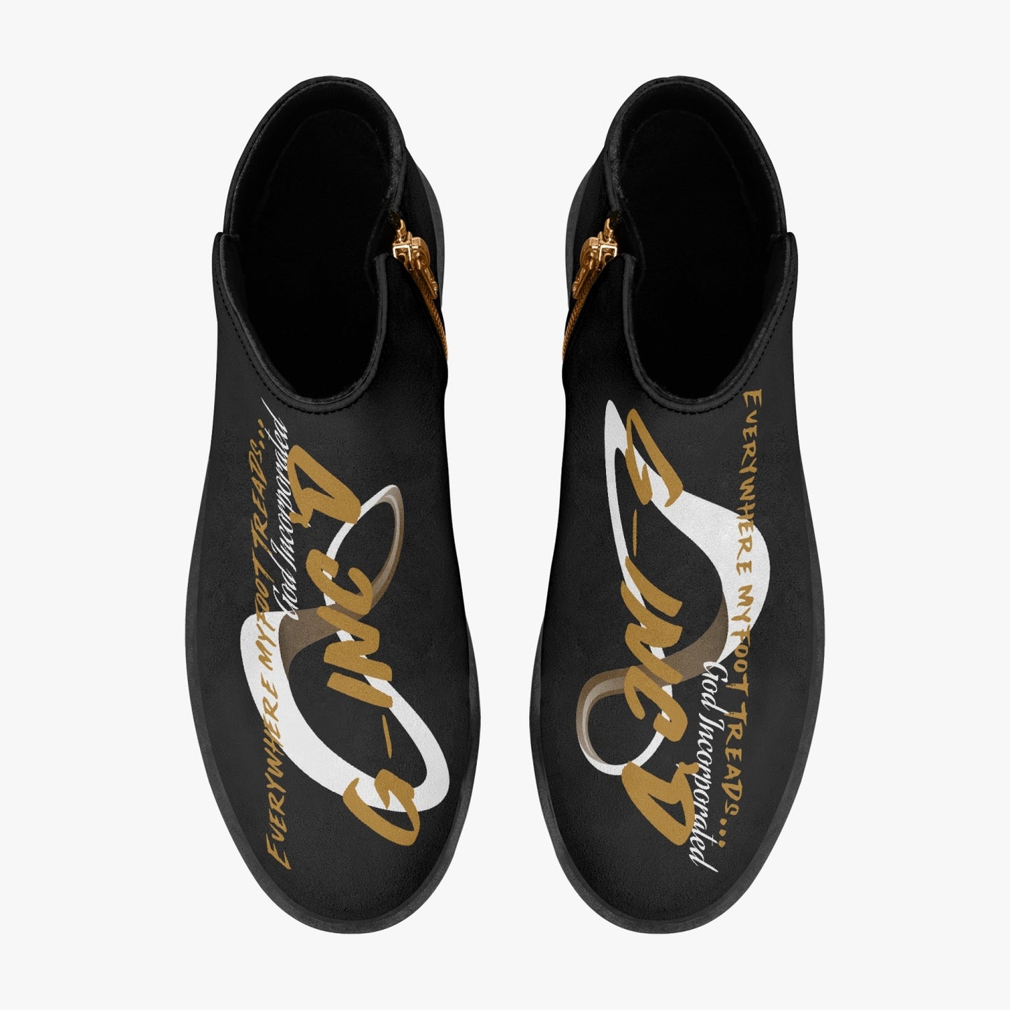 Black G-Inc'd Zipper Boots