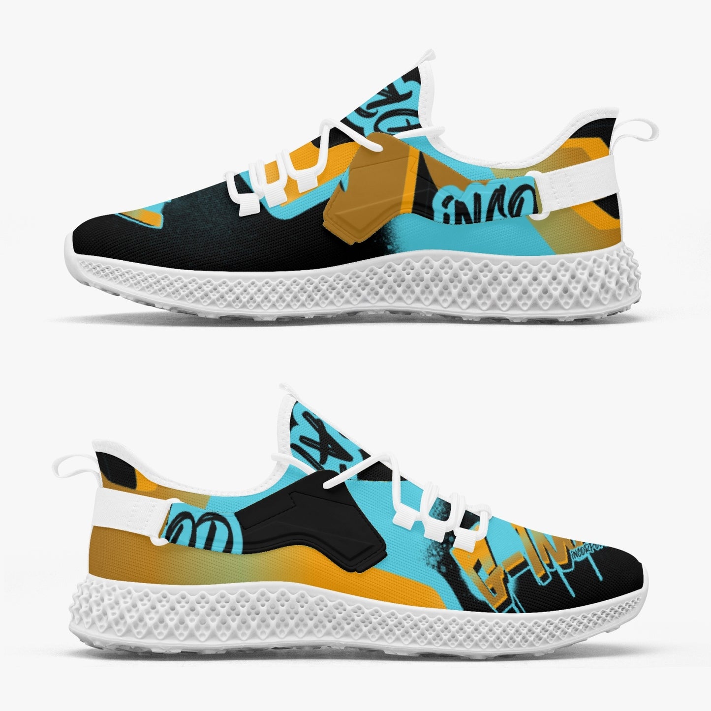 G-Inc'd Mesh Knit Turquoise Sneakers