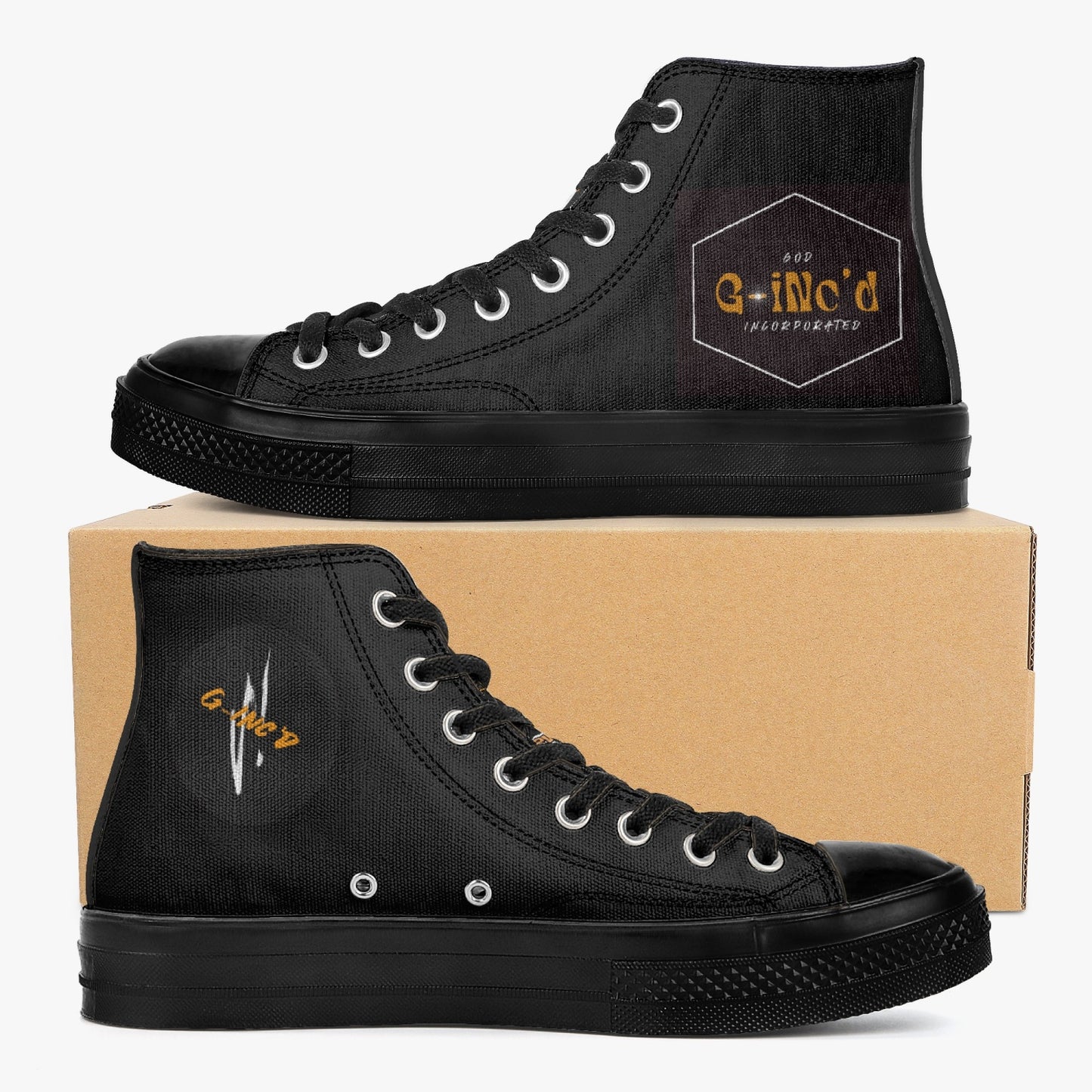 Unisex New High-Top Canvas Shoes - Black