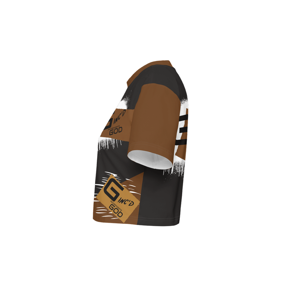 G-Inc'd Women’s Cropped T-Shirt Brown