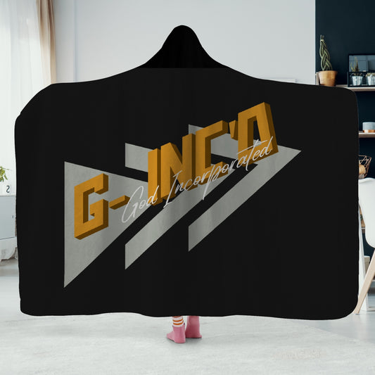 320. Casual Dual-Sided Stitched Hoodie Blanket (Black)