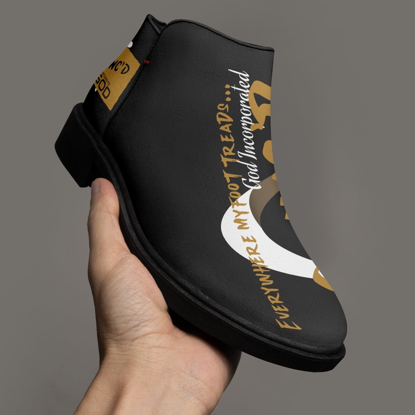 Black G-Inc'd Zipper Boots