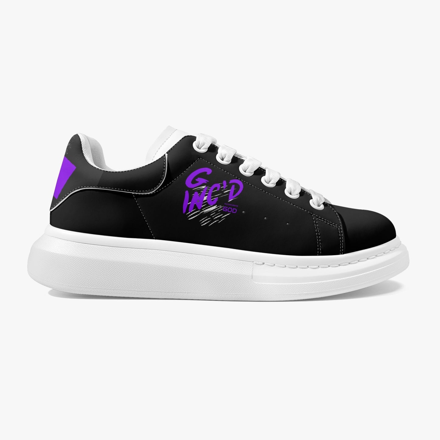 G-Inc'd Black/Purple Leather Steppers