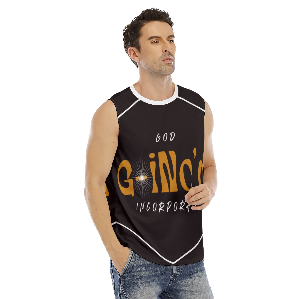 G-Inc'd Men's O-neck Sleeveless Tank Top