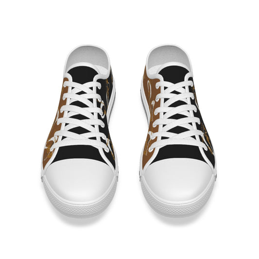 G-Inc'd  Children's White Sole Canvas Shoes Black/Brown