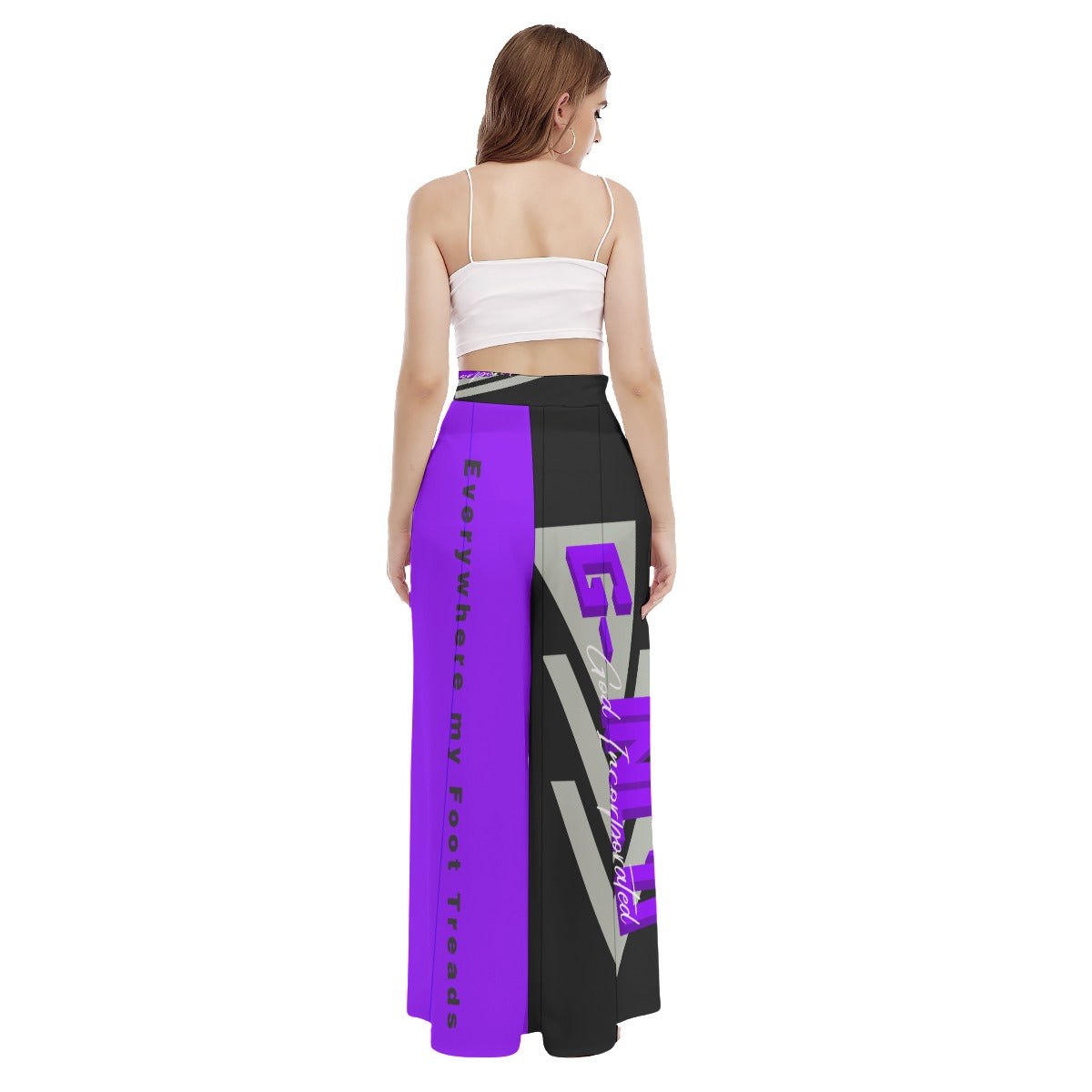 G-Inc'd High Waist Wide Leg Trousers Purple