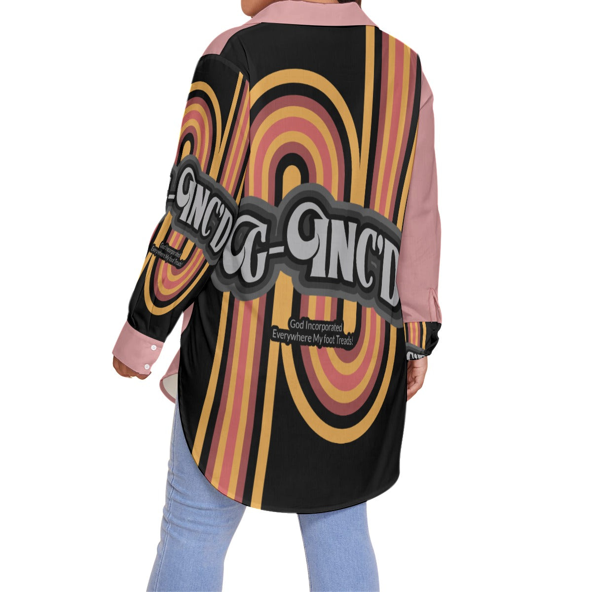 G-Inc'd Women's Message Shirt (Plus Size)Pink