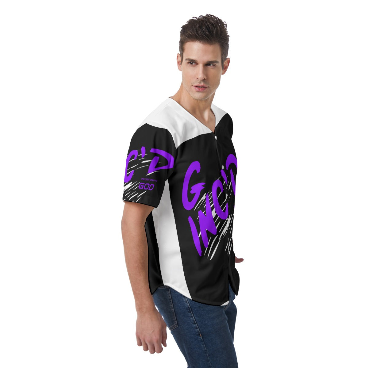 Short Sleeve Baseball Jersey (Grape)