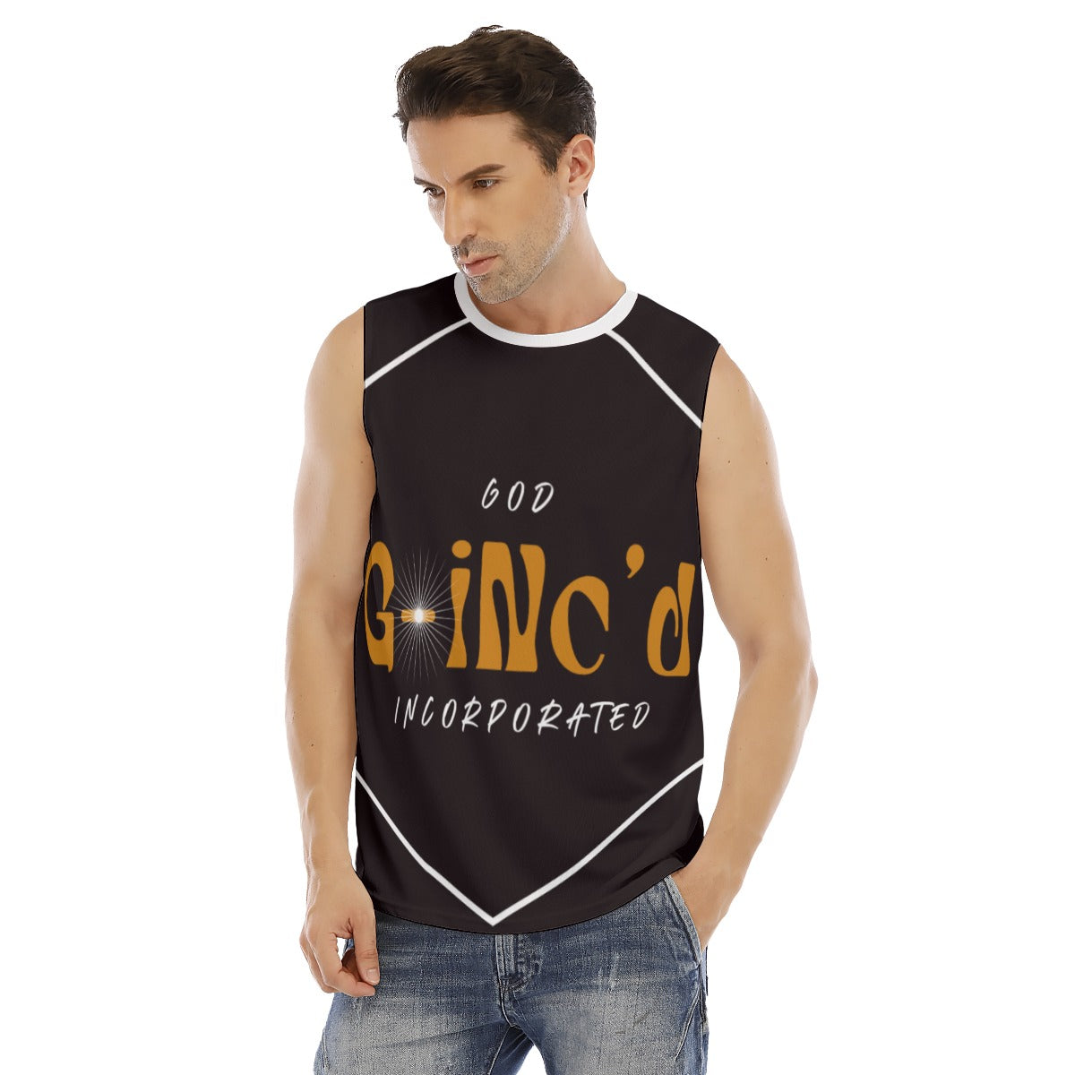 G-Inc'd Men's O-neck Sleeveless Tank Top