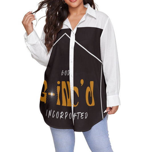 G-Inc'd Women's Shirt With Long Sleeve(Plus Size)
