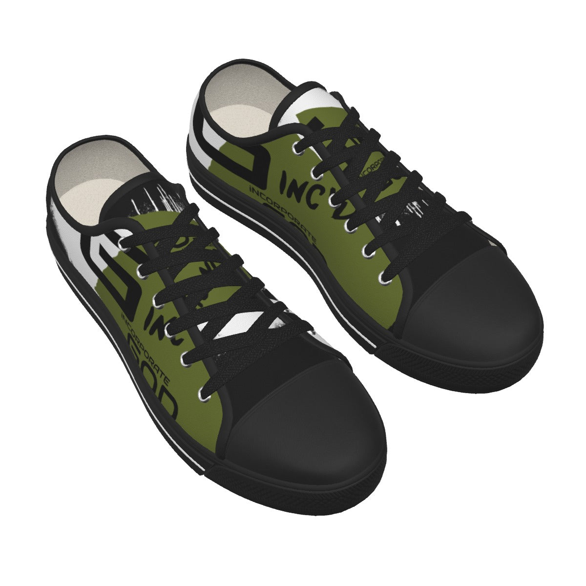 Men's Low-cut Canvas Shoes (Olive)