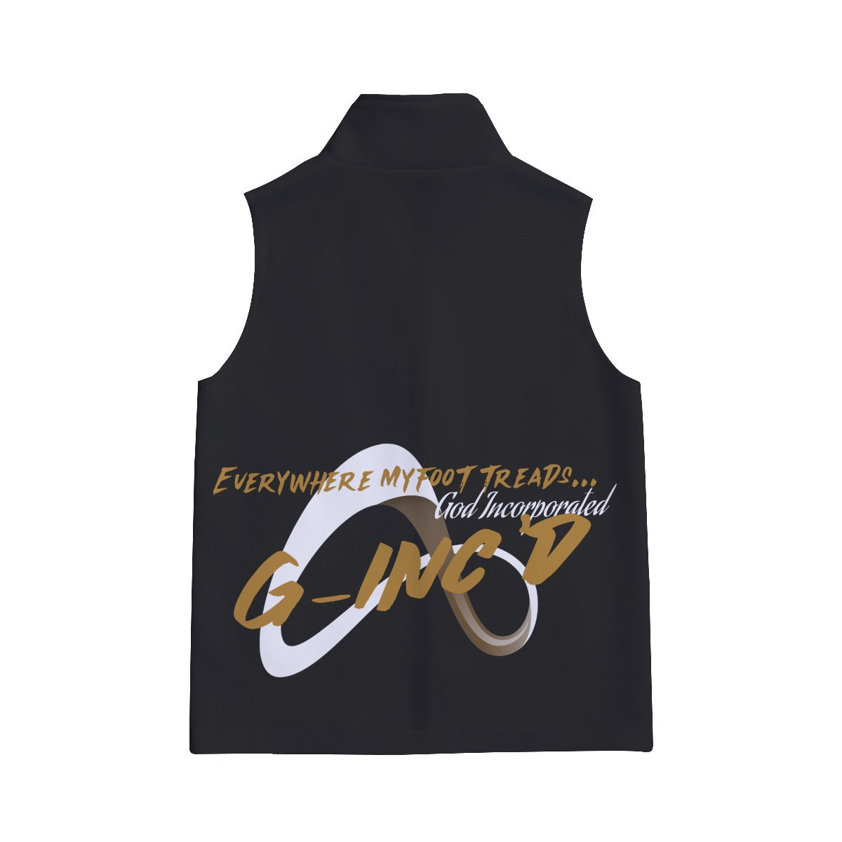 G-Inc'd Kid's Stand-up Collar Sleeveless Jacket Black