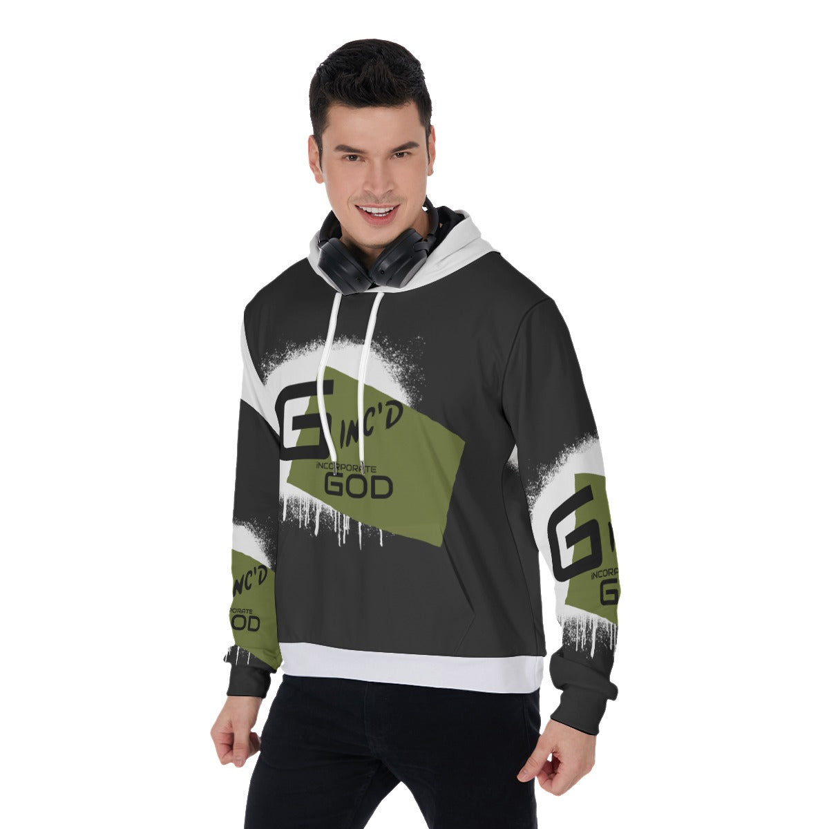 Thicken Pullover Hoodie (Olive)