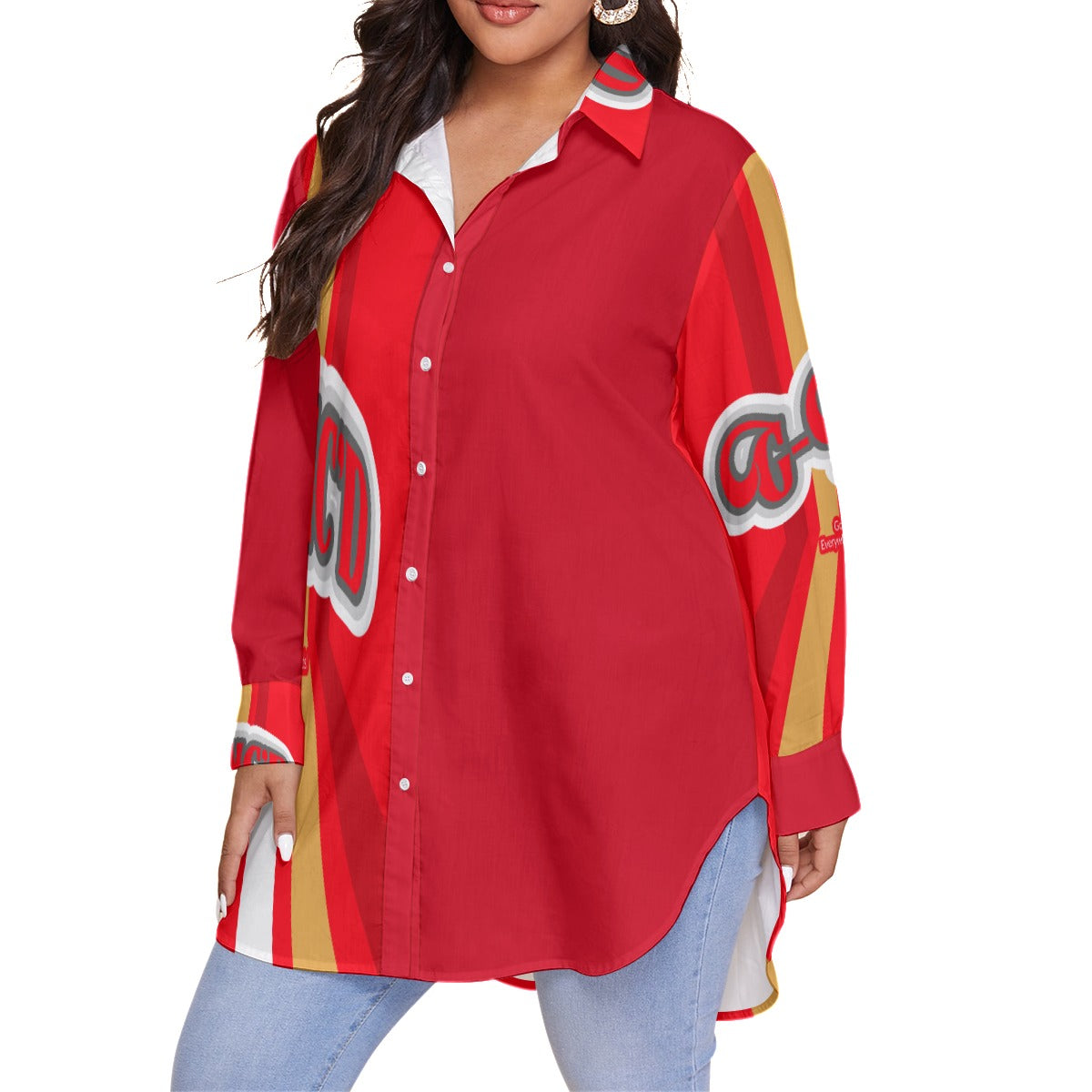 G-Inc'd Women's Message Shirt (Plus Size) Red