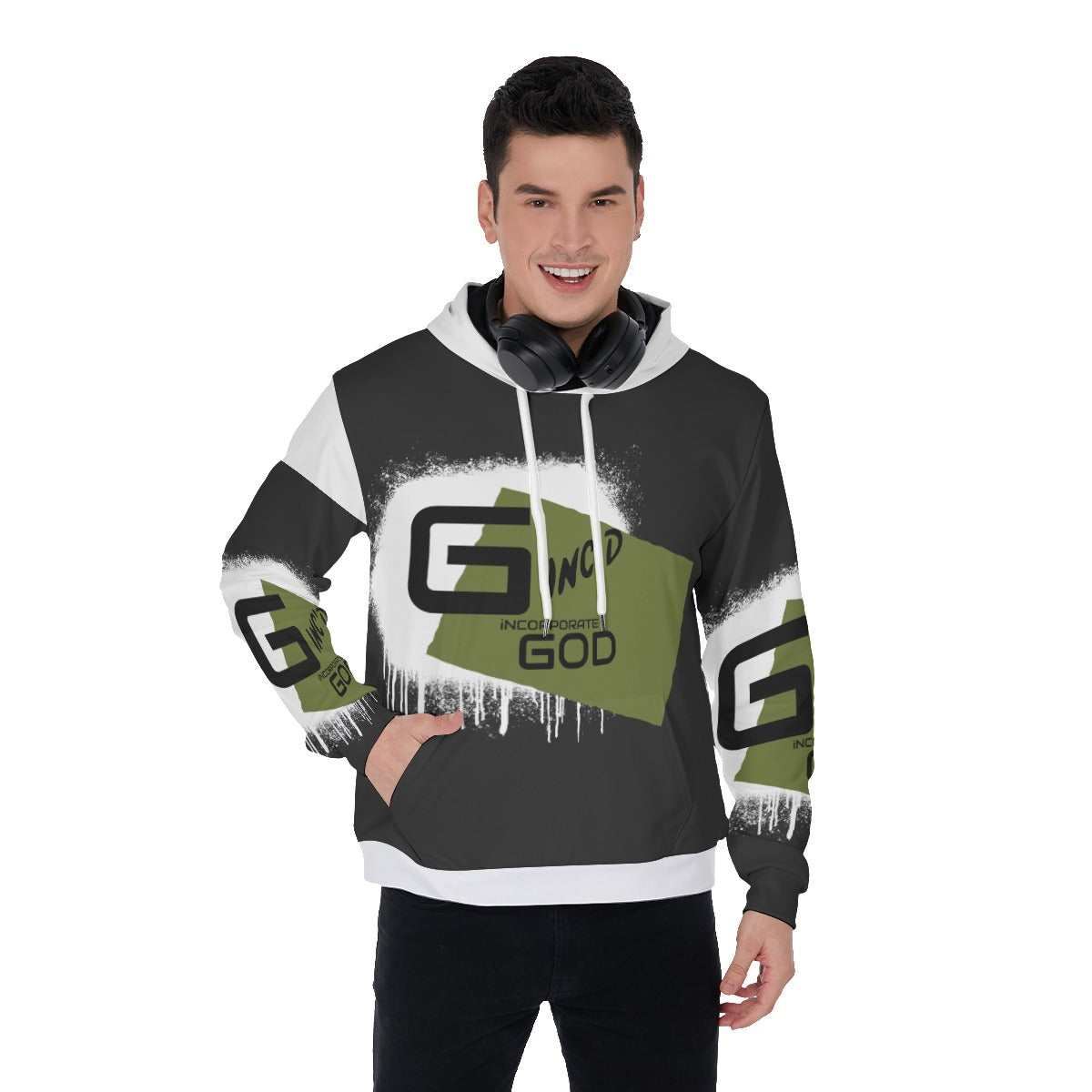 Thicken Pullover Hoodie (Olive)