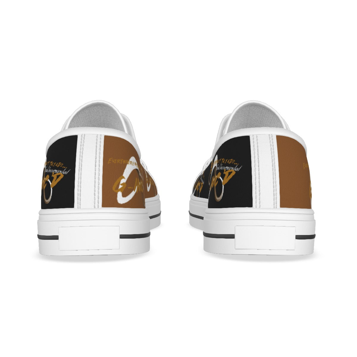 G-Inc'd  Children's White Sole Canvas Shoes Black/Brown