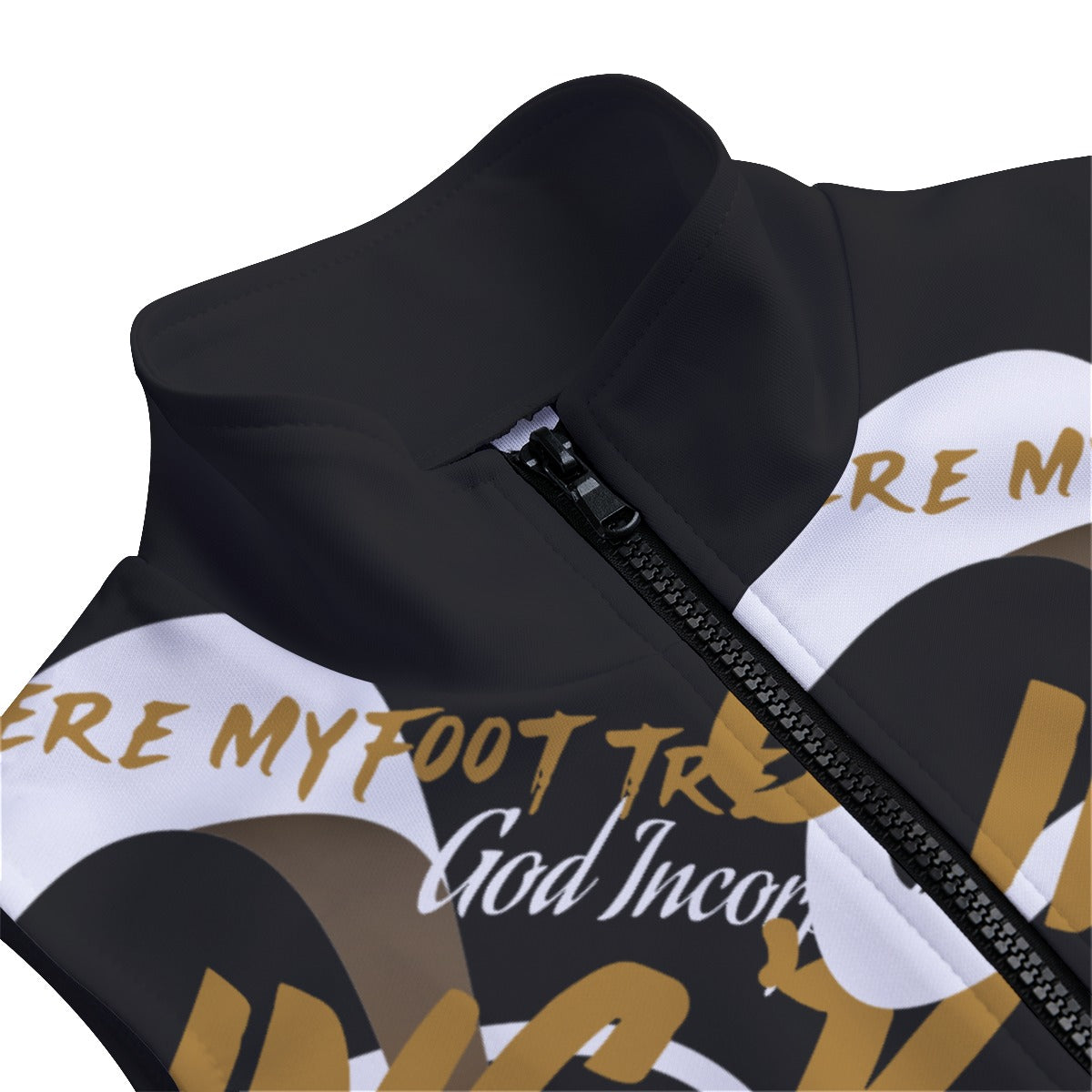 G-Inc'd Kid's Stand-up Collar Sleeveless Jacket Black