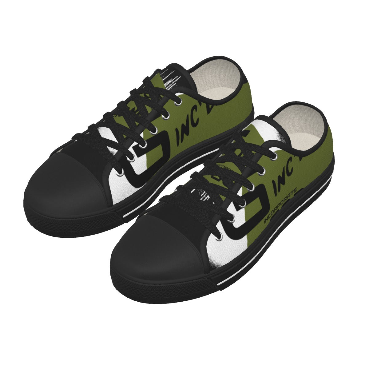 Men's Low-cut Canvas Shoes (Olive)