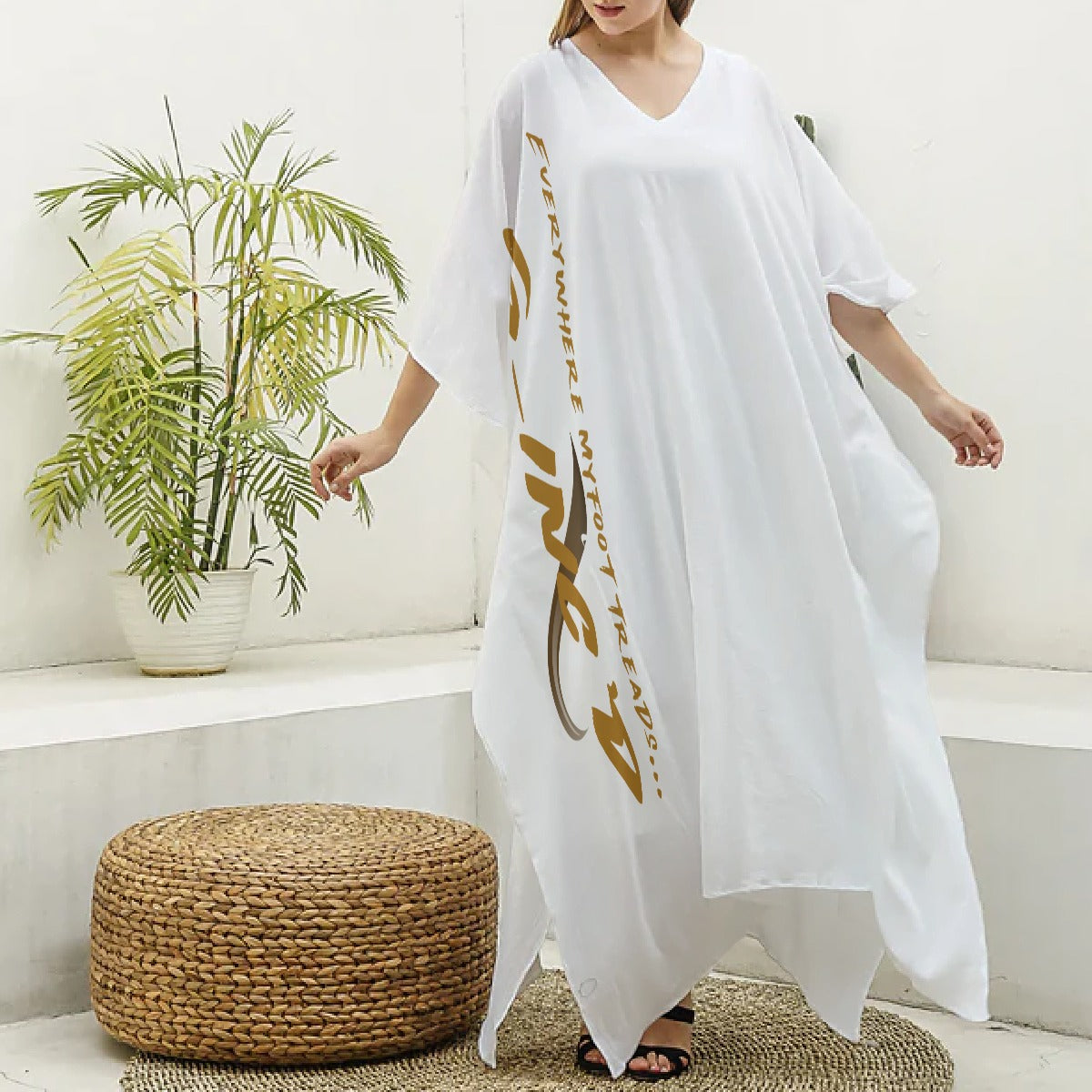 G-Inc'd Kaftan Robe White