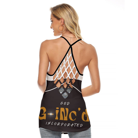 G-Inc'd Women's Criss-Cross Open Back Tank Top