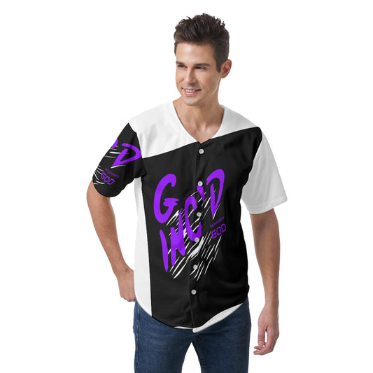 Short Sleeve Baseball Jersey (Grape)