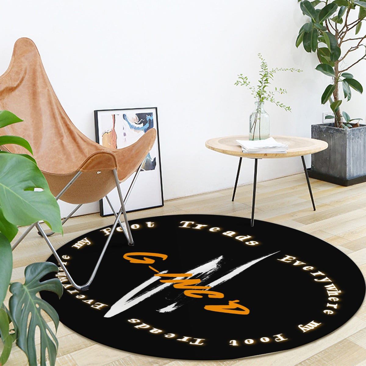 Foldable round mat