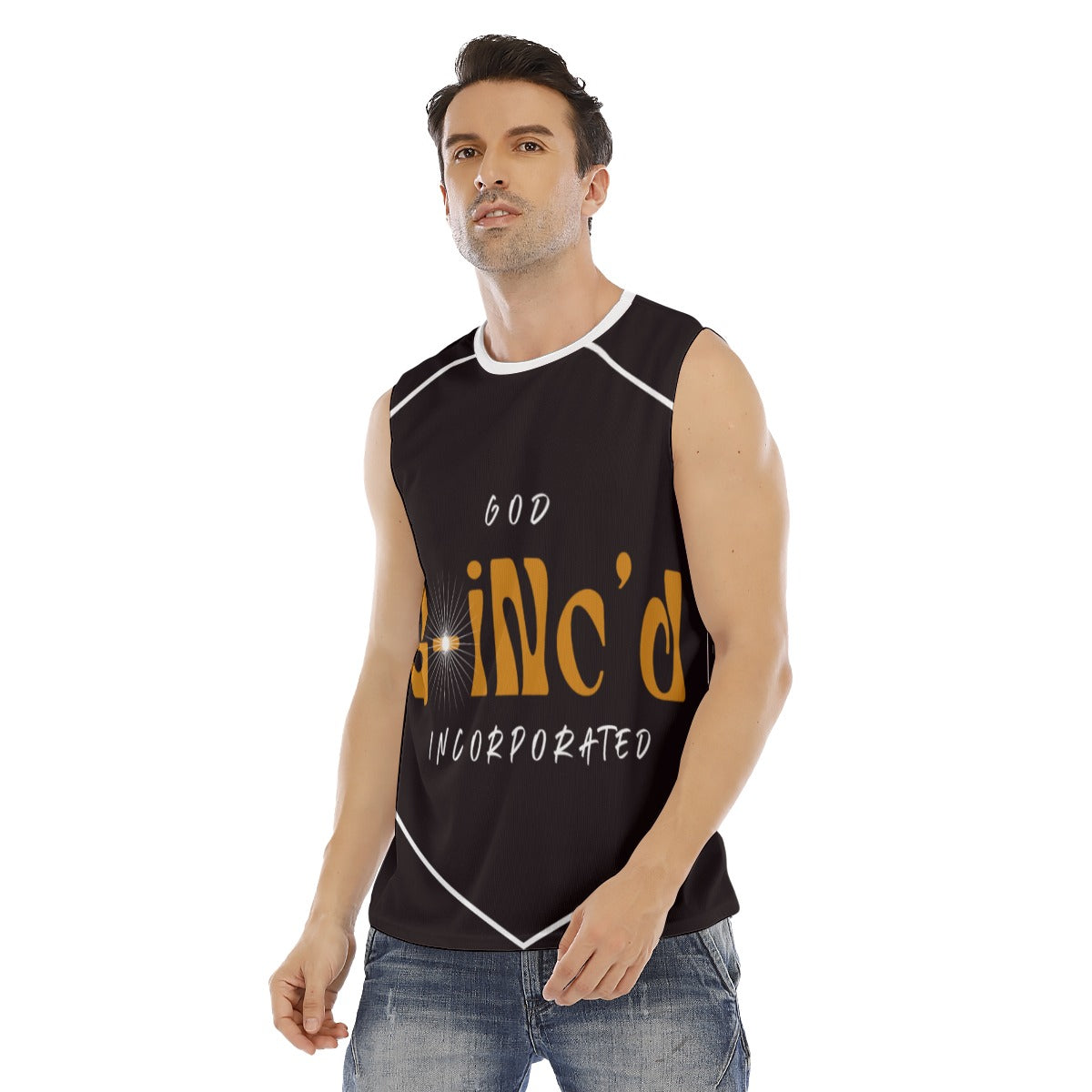 G-Inc'd Men's O-neck Sleeveless Tank Top