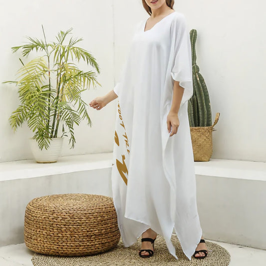 G-Inc'd Kaftan Robe White