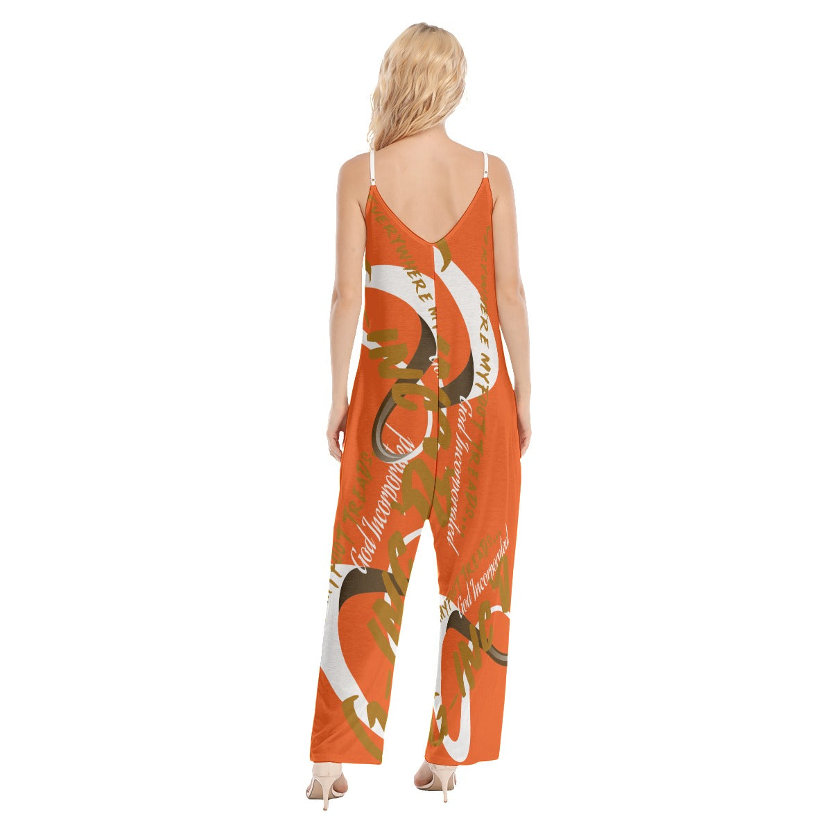 G-Inc'd Women's Loose Cami Jumpsuit Orange