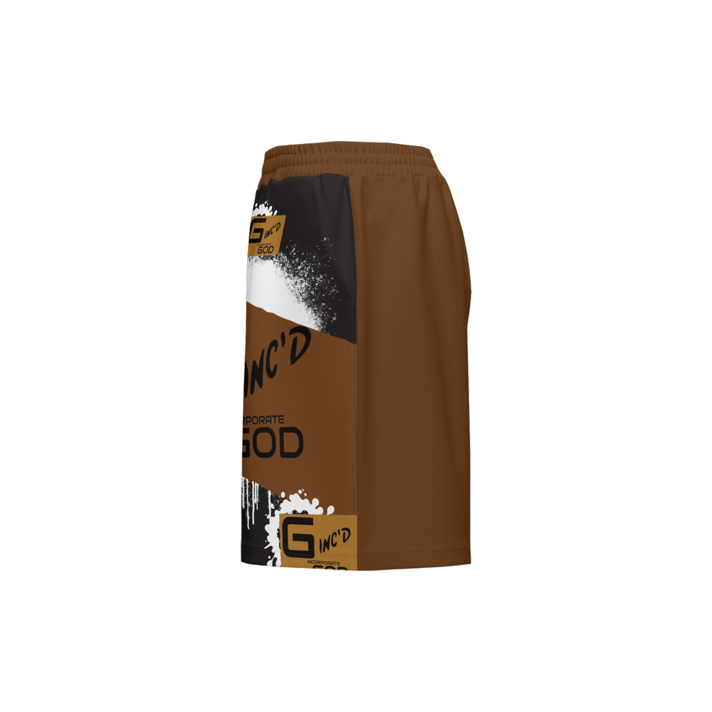 G-Inc'd Unisex Sport Shorts Brown