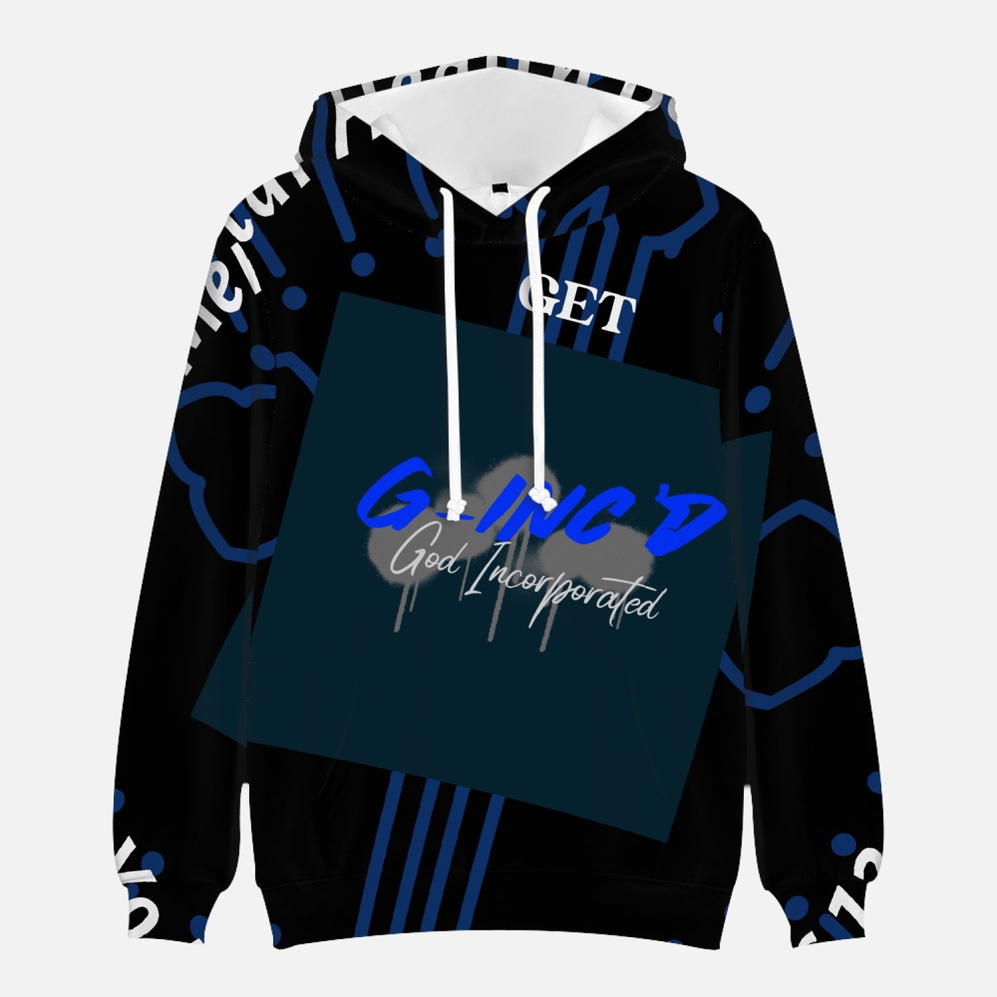 G-Inc'd Round Collar Hoodie Blue