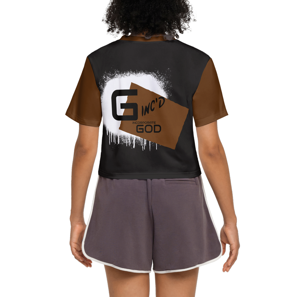 G-Inc'd Women’s Cropped T-Shirt Brown