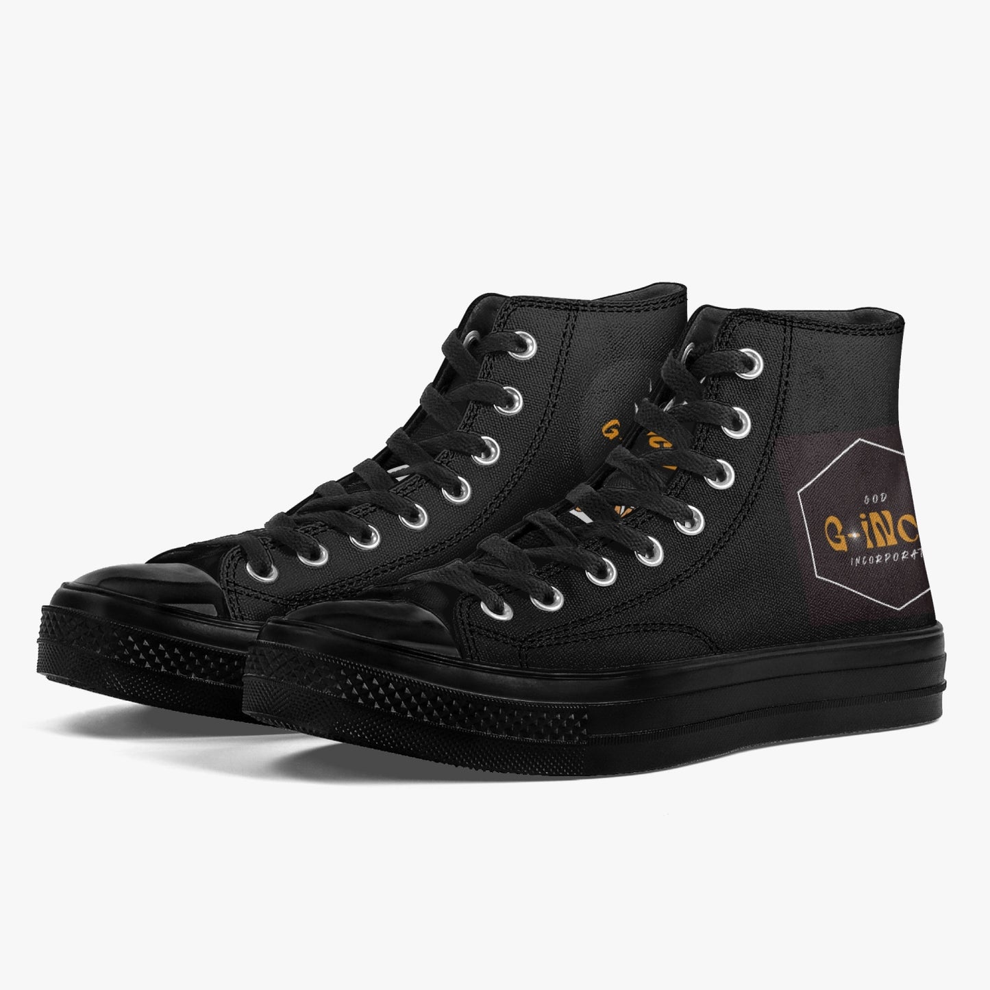 Unisex New High-Top Canvas Shoes - Black