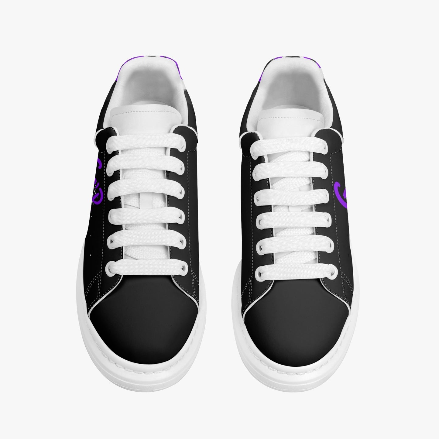 G-Inc'd Black/Purple Leather Steppers